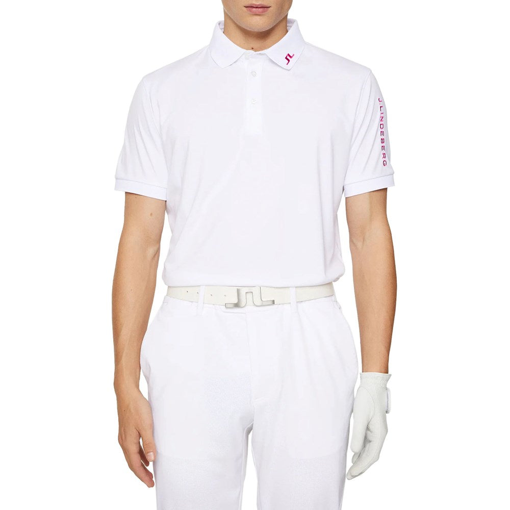 J.Lindeberg Tour Tech Reg Fit Golf Shirt - White