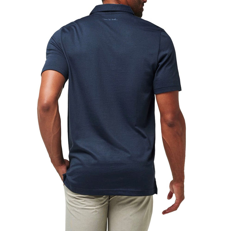 Travis Mathew The Zinna Golf Polo Shirt - Vintage Indigo/Black