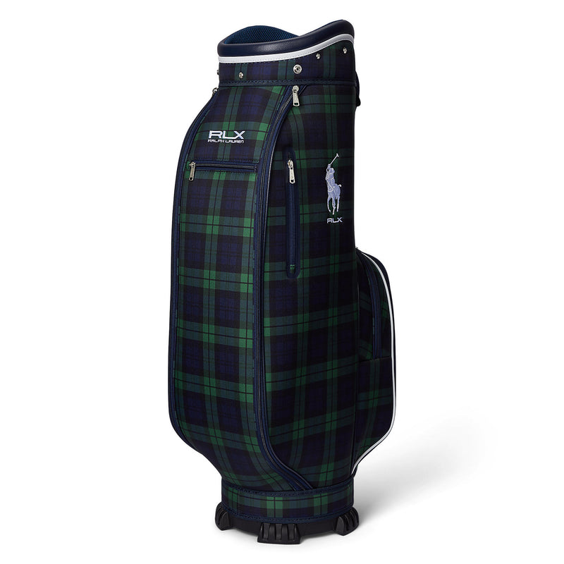 RLX Ralph Lauren Pony Cart Golf Bag - Black Plaid