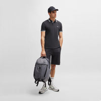 Boss Paddy Cotton Pique Polo - Charcoal