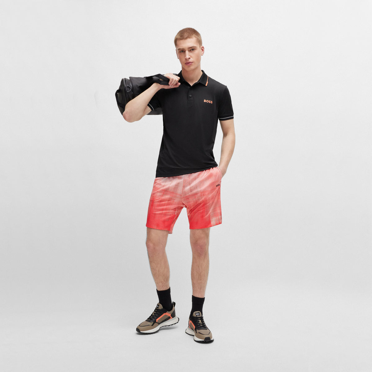 BOSS Paul Pro Slim Fit Golf Shirt - Black