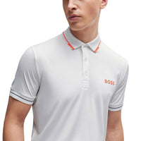 BOSS Paul Pro Slim Fit Golf Shirt - Natural