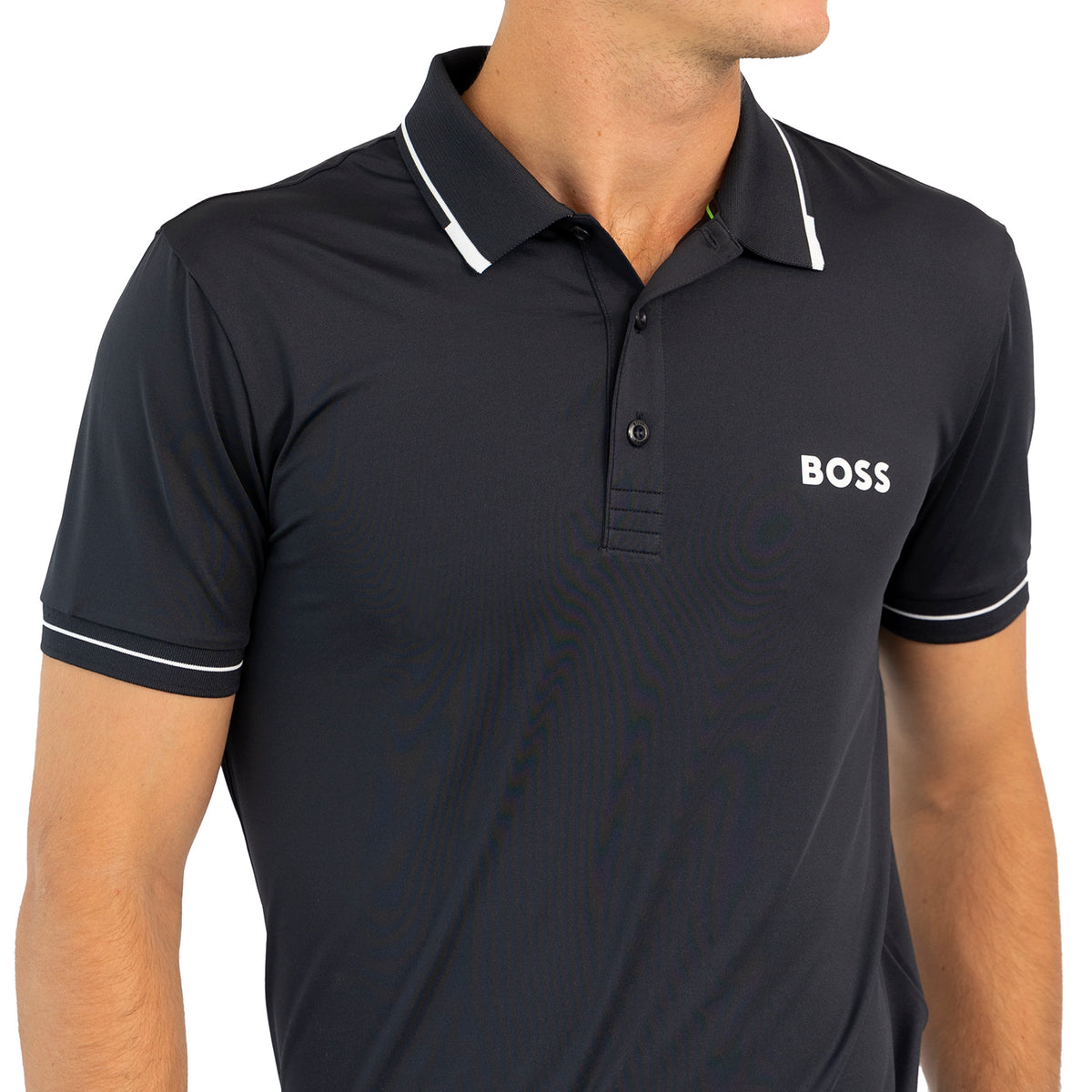 BOSS Paul Pro Slim Fit Golf Shirt - Dark Blue