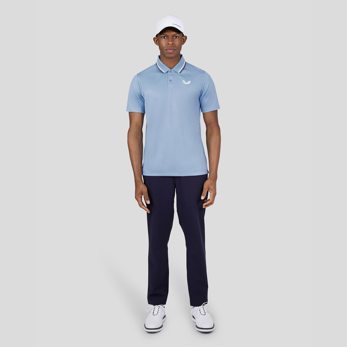 Castore Tipped Golf Polo Shirt - Sky