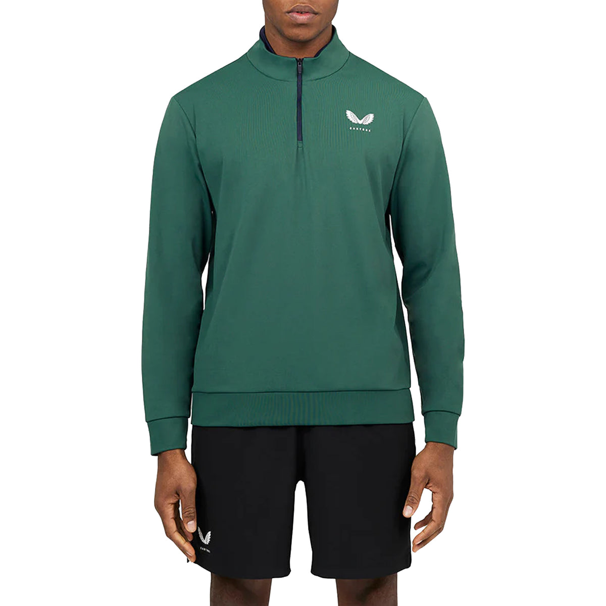 Castore Classic Mock Neck 1/4 Zip - Hunter Green