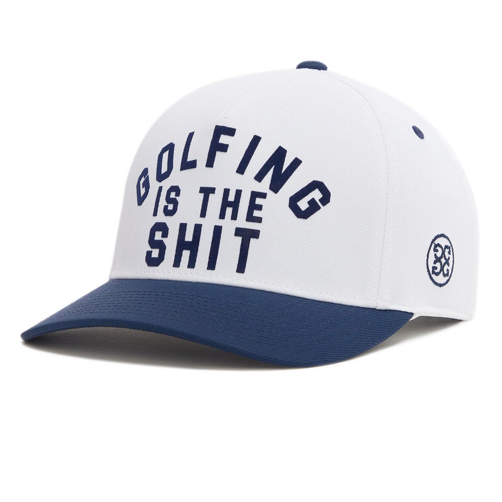 G/Fore Golfing Is The Sh*t Stretch Twill Snapback Hat - Snow