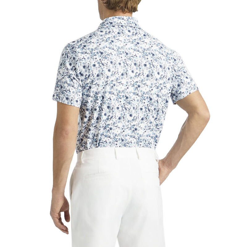 G/Fore Botanic Garden Tech Jersey Modern Spread Collar Golf Polo - Ink