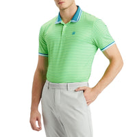 G/Fore Skull & T's 3D Banded Sleeve Tech Jersey  Golf Polo - Gecko