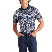 G/Fore Blossom Rib Collar Tech Golf Shirt - Twilight