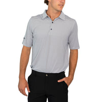 Glenmuir Torrence Micro Stripe Performance Golf Shirt - White/ Navy