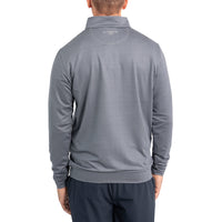 Glenmuir Wick Quarter Zip Lightweight Performance Golf Midlayer - Light Grey/ Navy Houndstooth