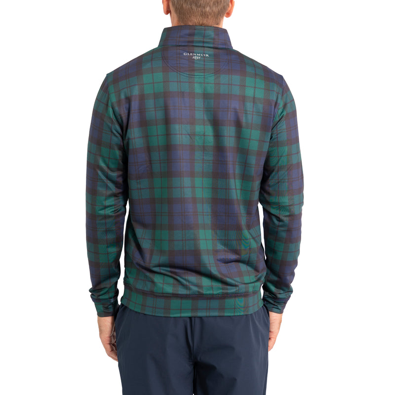 Glenmuir Wick Quarter Zip Lightweight Performance Golf Midlayer - Tartan