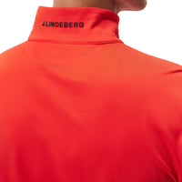 J.Lindeberg Luke Half Zip Golf Mid Layer - Fiery Red