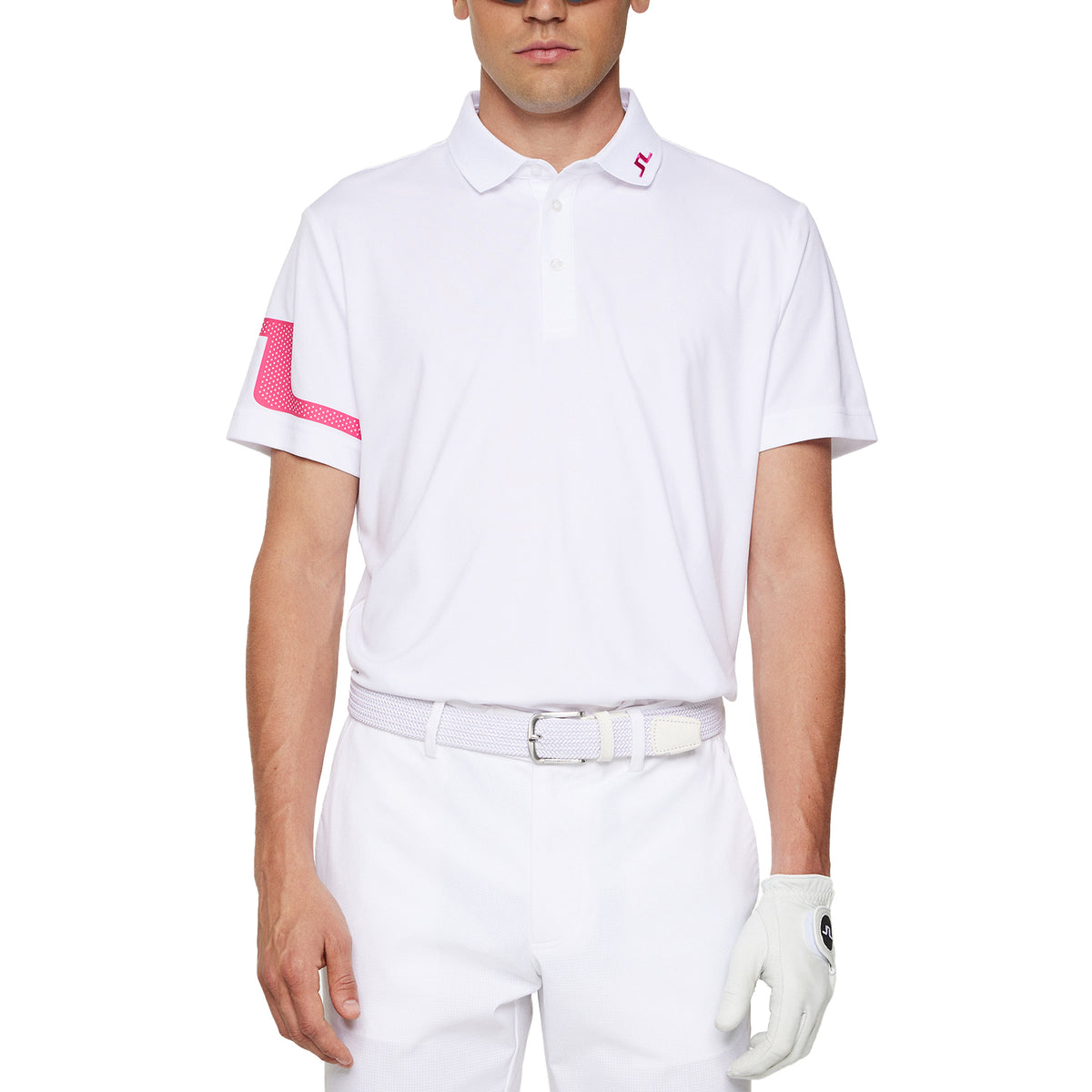 J.Lindeberg Heath Regular Fit Golf Polo Shirt - White