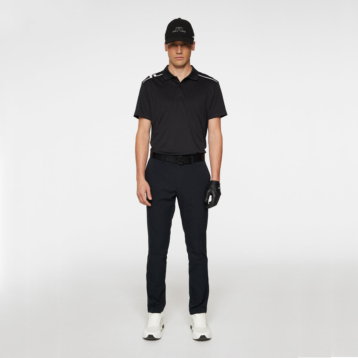 J.Lindeberg Lionel Regular Fit Golf Polo Shirt - Black