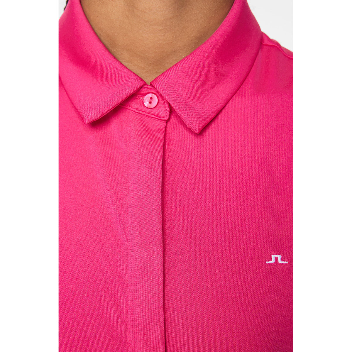 J.Lindeberg Women's Dena Sleeveless Golf Polo Shirt - Pink Peacock