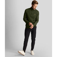 Lyle & Scott Core 1/4 Zip Merino Mix - Cactus Green