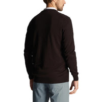 Lyle & Scott Golf Merino Blend V Neck Pullover - Jet Black