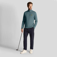 Lyle & Scott Tech 1/4 Zip Golf Midlayer - Iron Blue