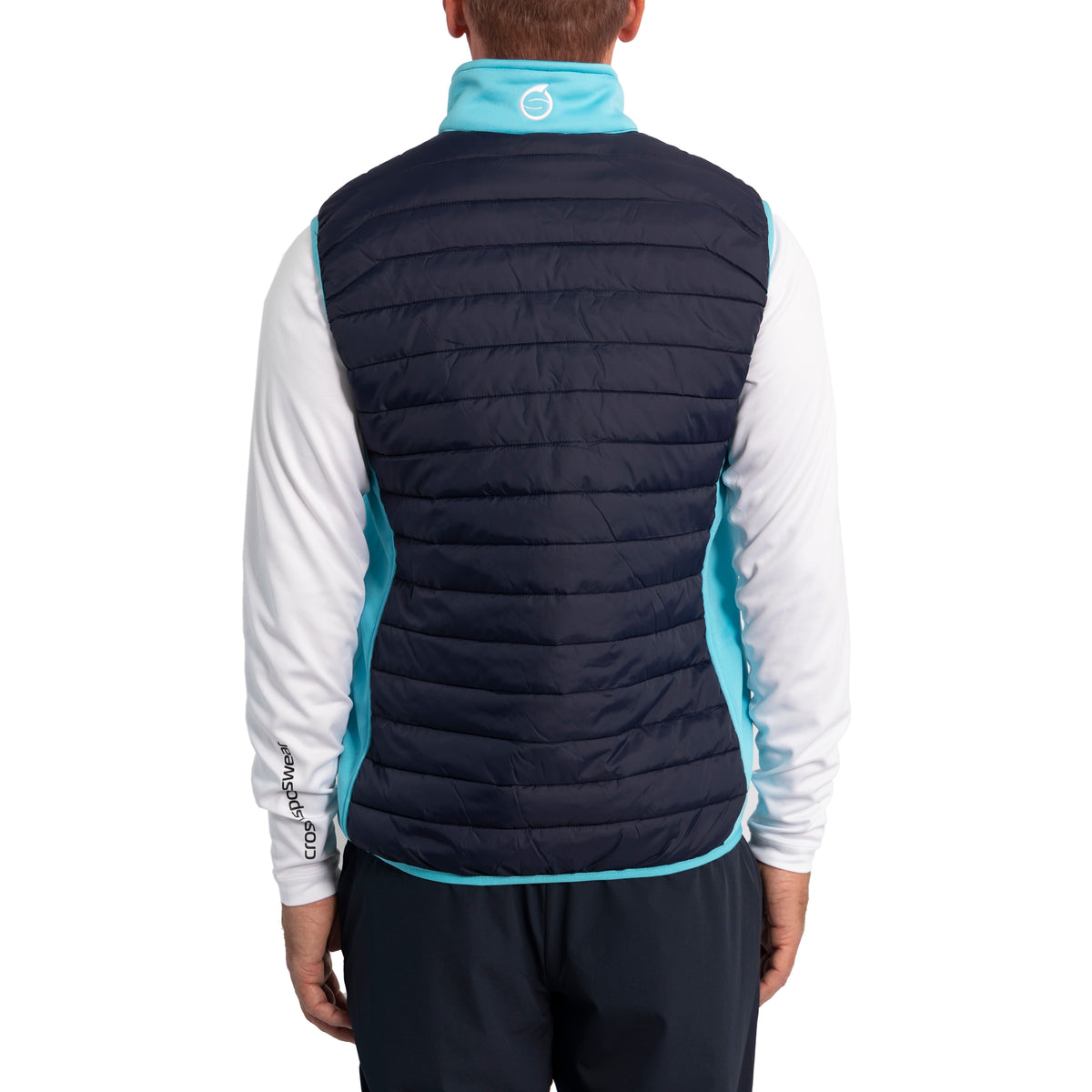 Sunderland Anton Padded Stretch Panel Performance Golf Gilet - Navy/ Aqua