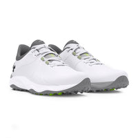 Under Armour Drive Pro Spikeless Golf Shoes - White/Metallic Gun Metal