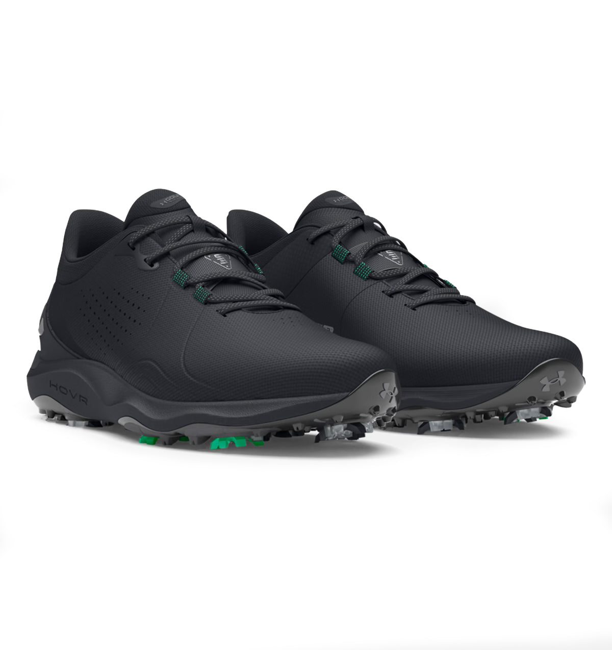 Under Armour Drive Pro Wide Golf Shoes - Black / Metallic Gun Metal