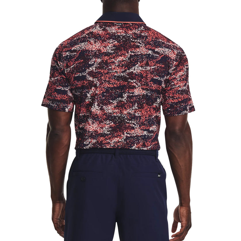 Under Armour Iso-Chill Edge Golf Polo Shirt - Midnight Navy/Venom Red