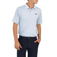 Under Armour Performance 3.0 Stripe Golf Polo Shirt - Nimbus Blue/Midnight Navy