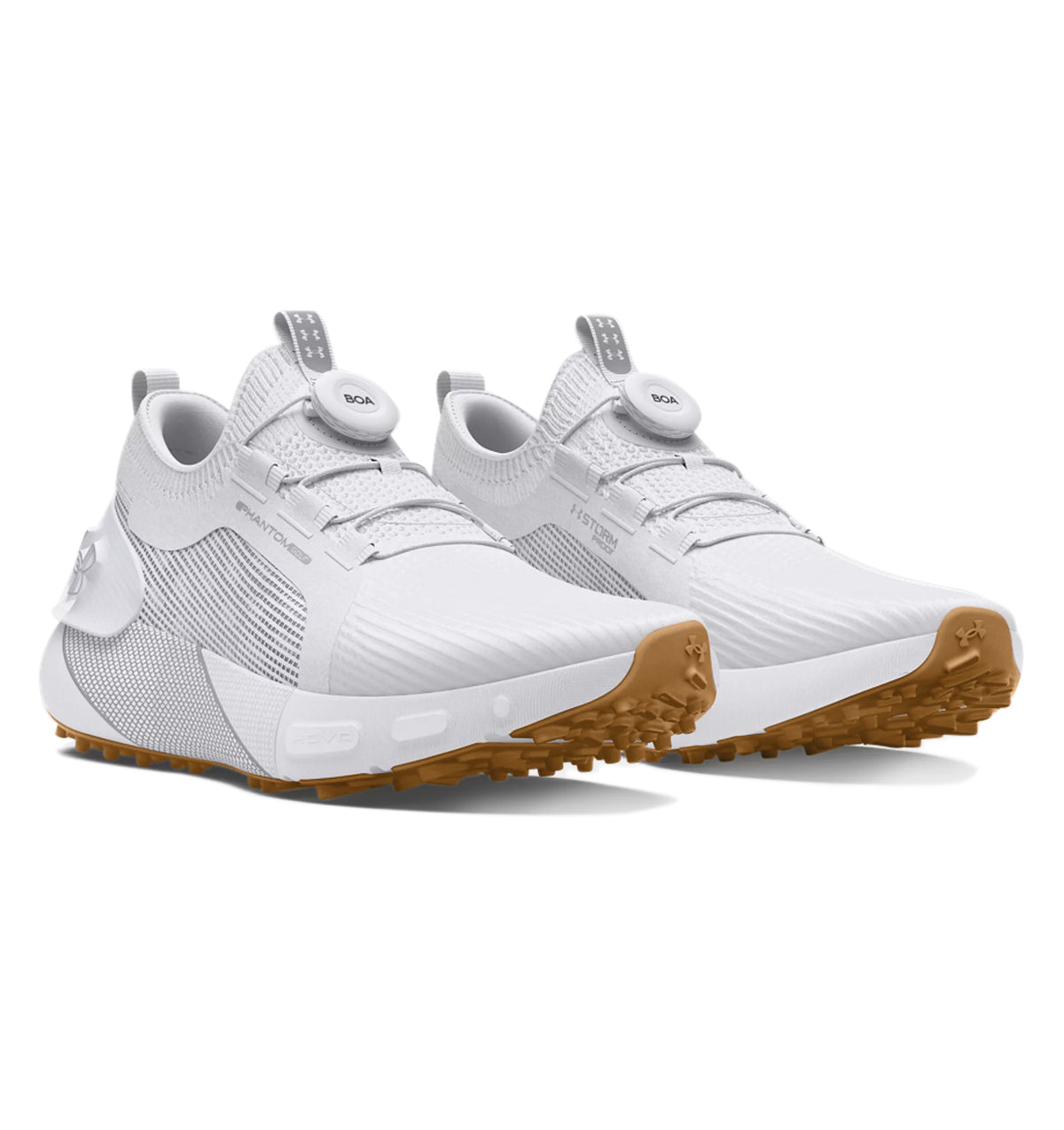 Under Armour Phantom BOA Spikeless Wide Golf Shoes - White / Black