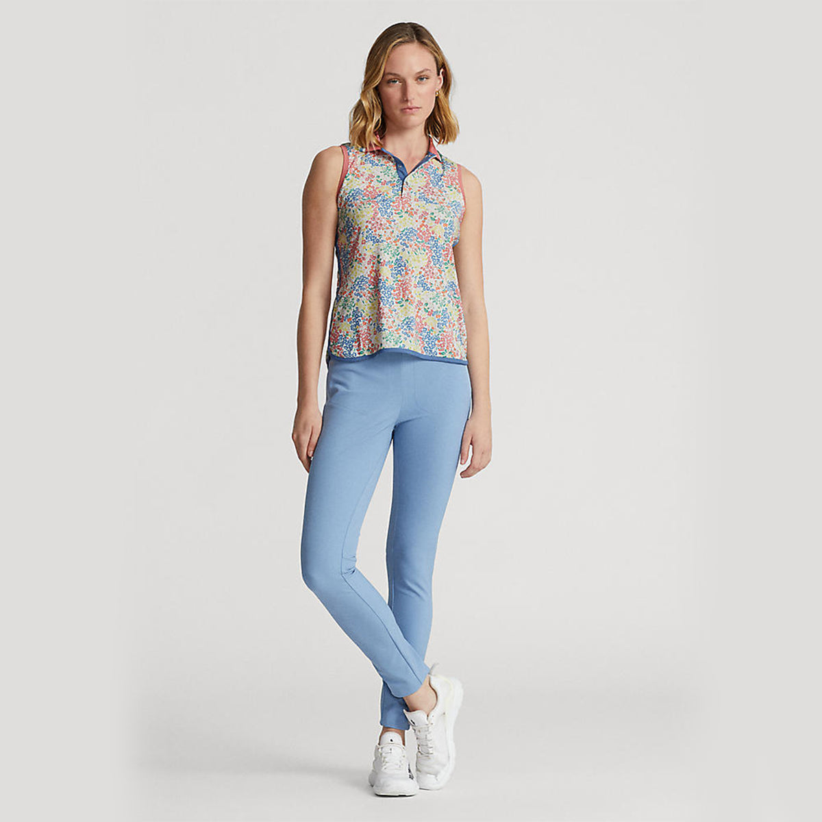 RLX Ralph Lauren Women's Printed Airflow Sleeveless Golf Shirt - Key West Petals