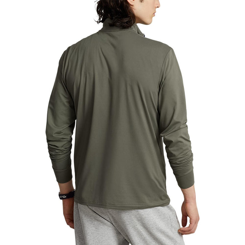 Polo Performance Ralph Lauren 1/4 Zip Peached Jersey - Fossil Green