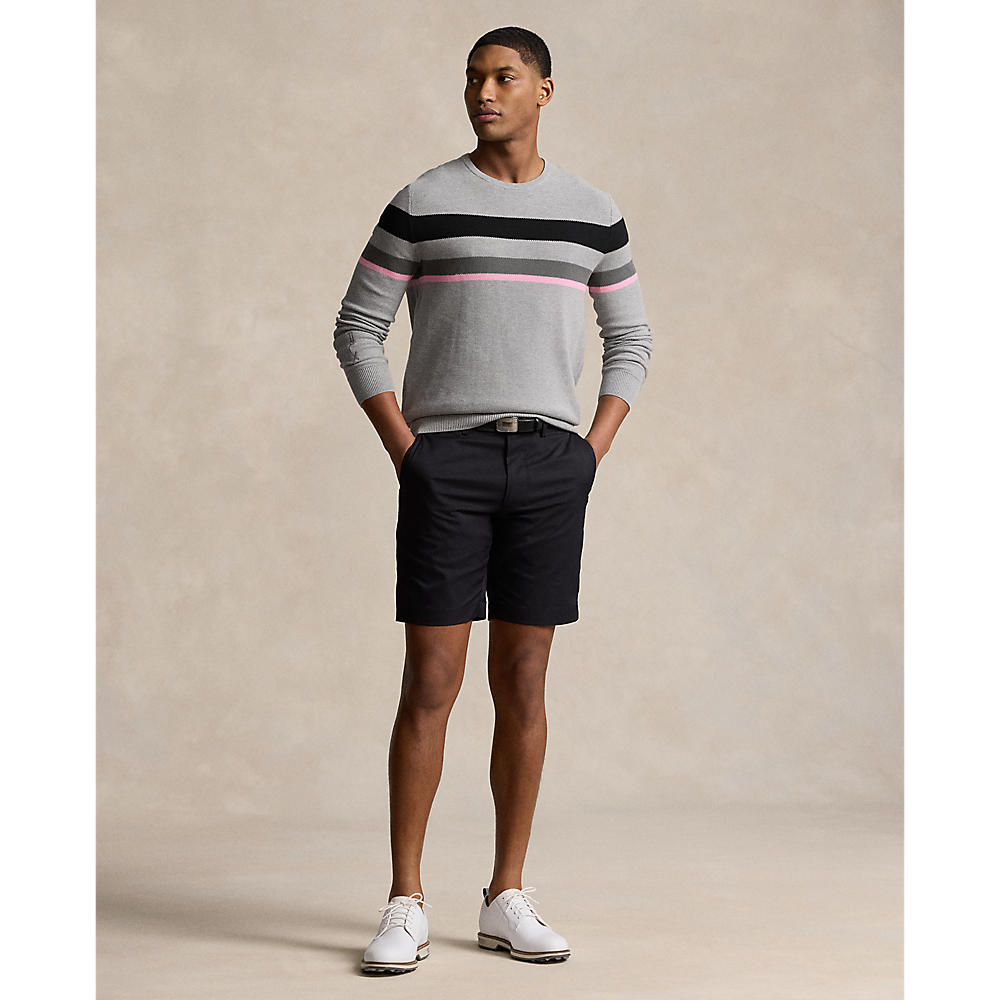 RLX Ralph Lauren Performance Striped Cotton-Blend Sweater - Andover Heather Multi