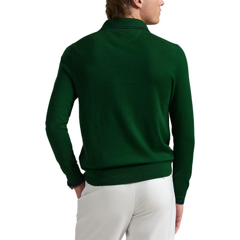 RLX Ralph Lauren Performance Polo-Collar Golf Sweater - New Forest