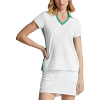 RLX Ralph Lauren Women's Tour Pique - Pure White/Raft Green