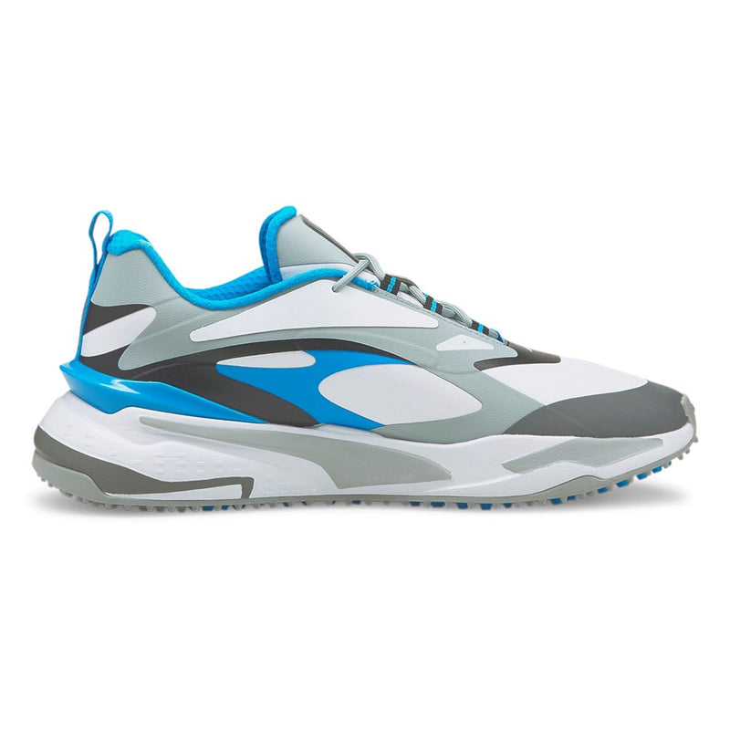 Puma GS-Fast Spikeless Golf Shoes - Puma White/Quarry/Ocean Drive