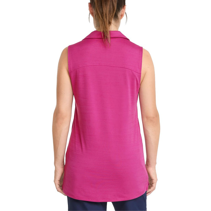 Puma Women's CLOUDSPUN Coast Sleeveless Golf Polo - Festival Fuchsia