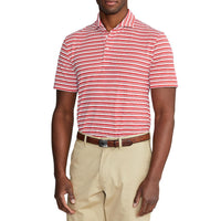 Polo Golf Ralph Lauren Tour Pique Stripe Polo Shirt - Starboard Red/White