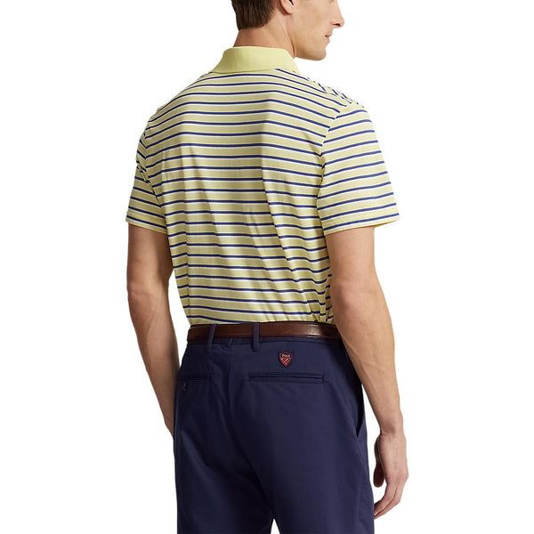 RLX Ralph Lauren Tour Pique Stripe Polo Shirt - Bristol Yellow Multi