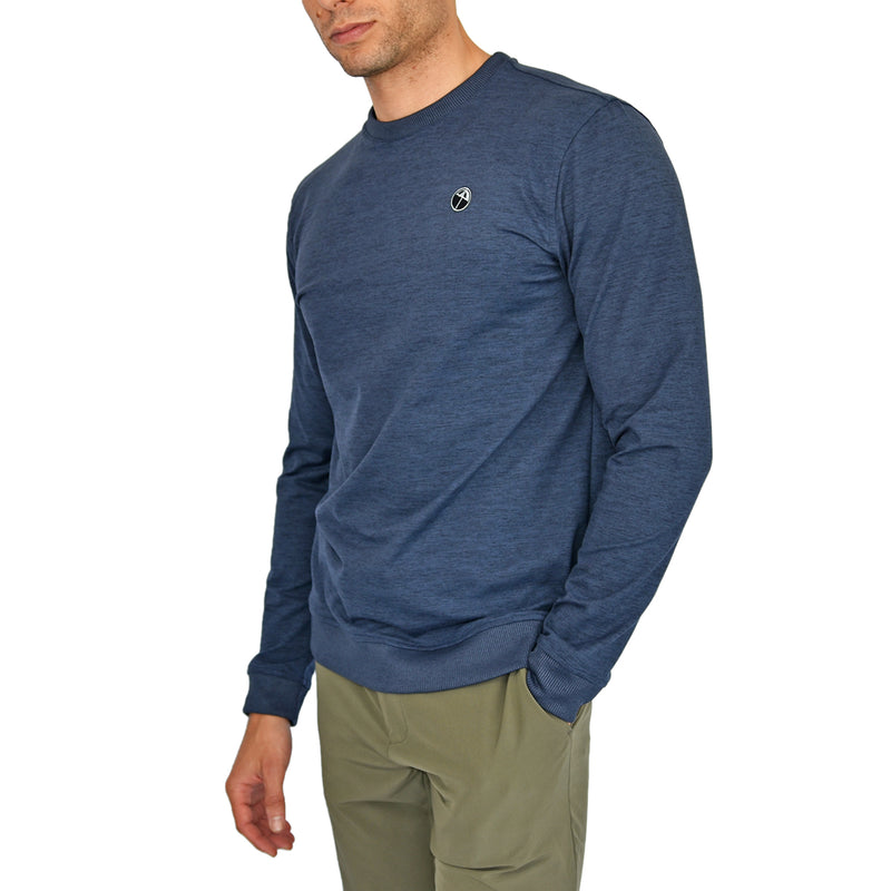 Puma AP CLOUDSPUN Golf Crewneck - Navy Blazer Heather