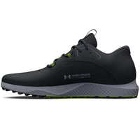 Under Armour Charged Draw 2 Spikeless Golf Shoes - Black/Steel/Green