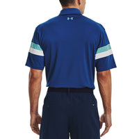 Under Armour T2G Colourblock Golf Polo Shirt - Blue Mirage White/Glacier Blue