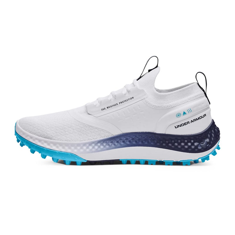 Under Armour Charged Phantom Spikeless Golf Shoes - White/Midnight Navy