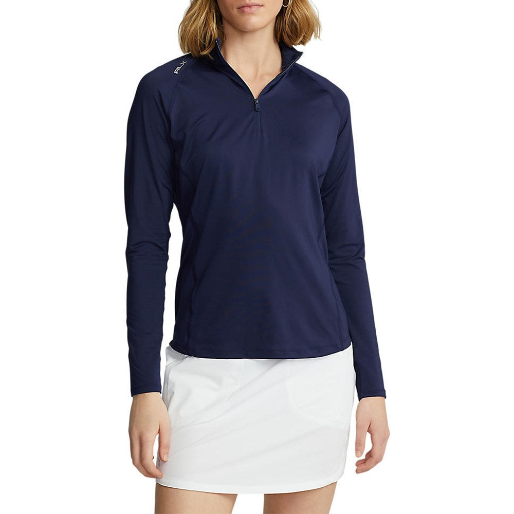 RLX Ralph Lauren Women's UV Jersey 1/4 Zip Pullover - French Navy